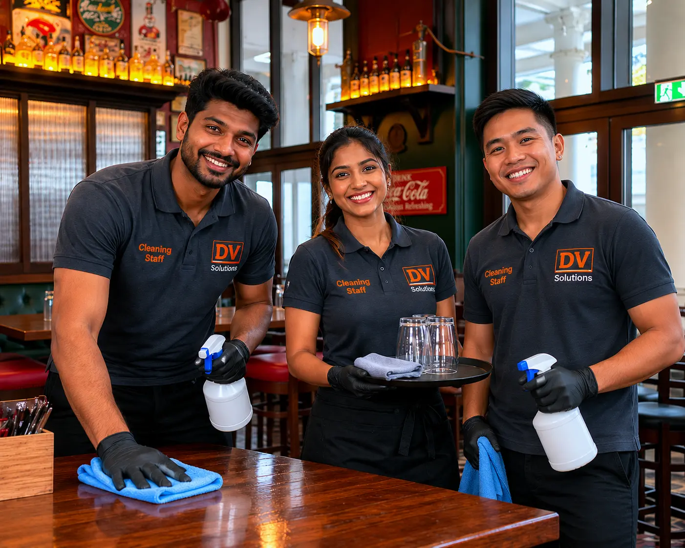 DV Solutions professional cleaning team